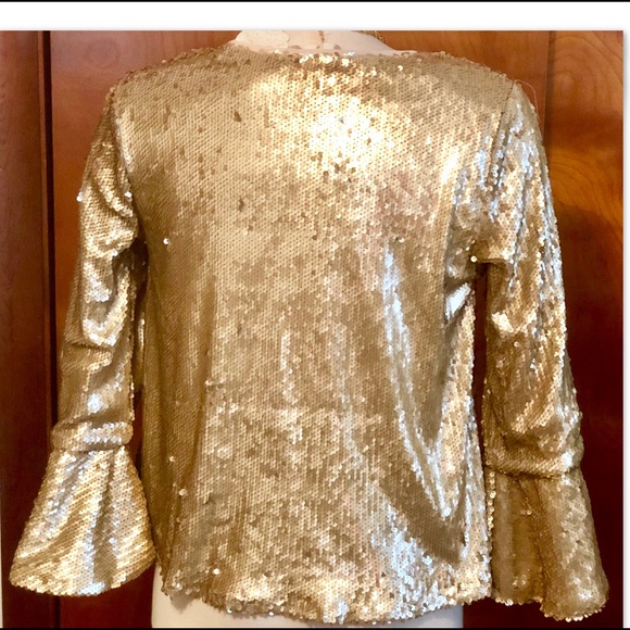 GOLD MATTE SEQUIN WITH A TOUCH OF BOHO - Picture 5 of 8